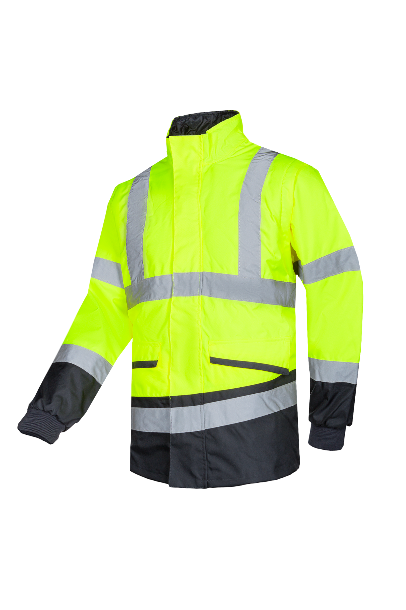 Sioen Malbro Hi-Vis Bomber Jacket With Detachable Sleeves