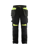 Blaklader Craftsman Trousers 1555 - Black/Hi-Vis Yellow