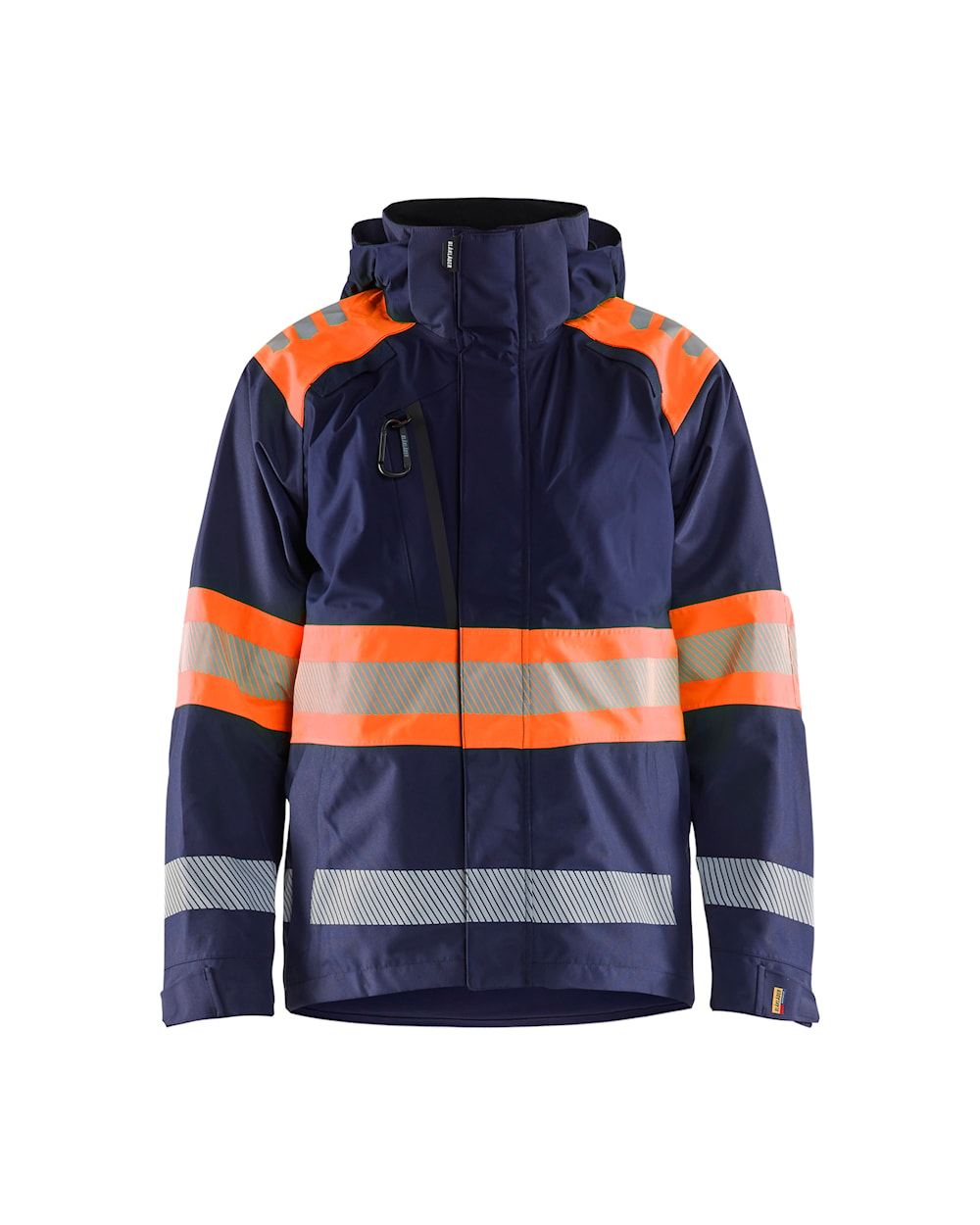 Blaklader Shell Jacket Hi-Vis 4420 #colour_navy-blue-orange