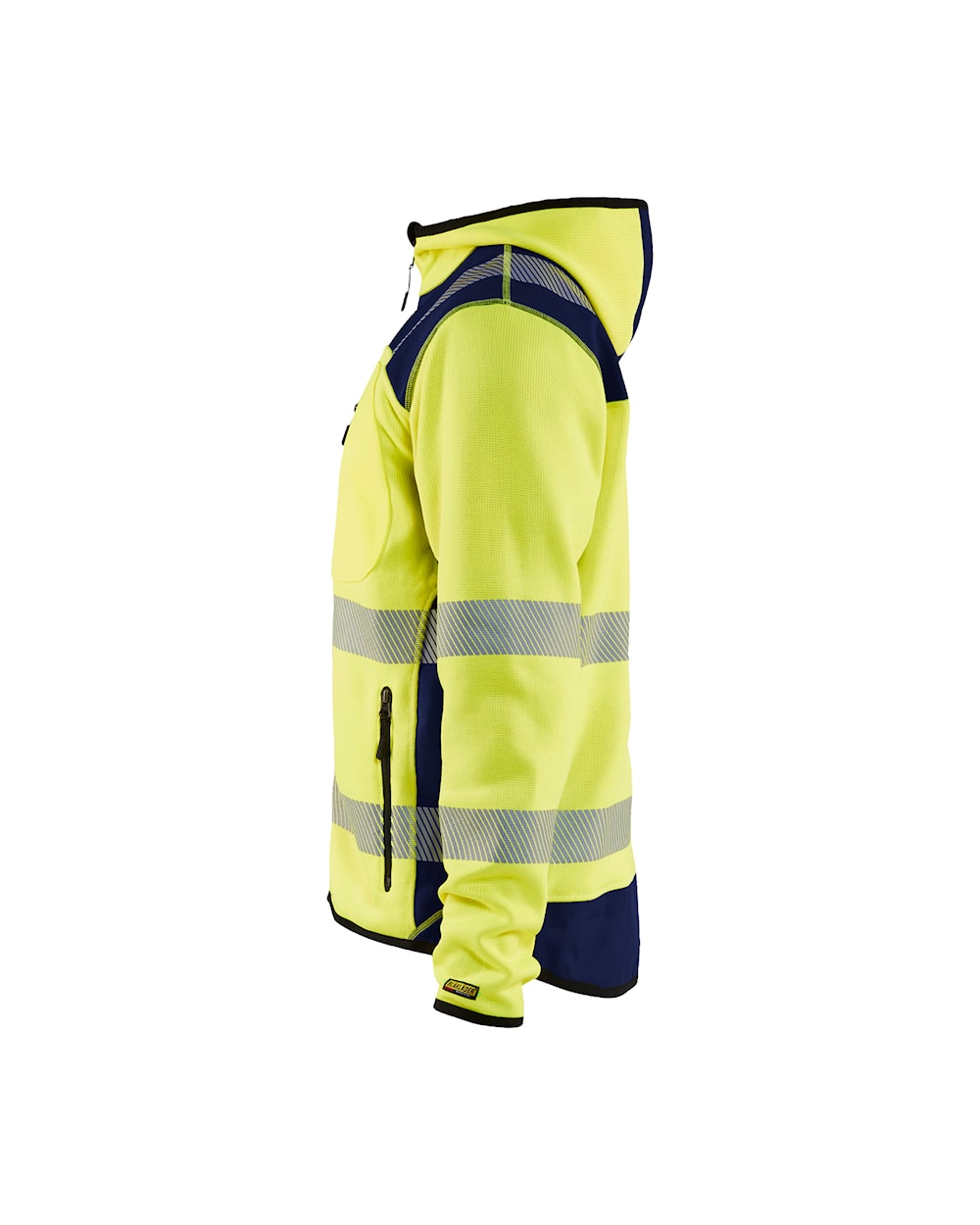 Blaklader Knitted Hi-Vis Jacket 4923 #colour_hi-vis-yellow-navy-blue