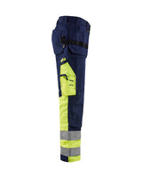 Blaklader Hi-Vis Trousers 15291370 - Navy Blue/Hi-Vis Yellow