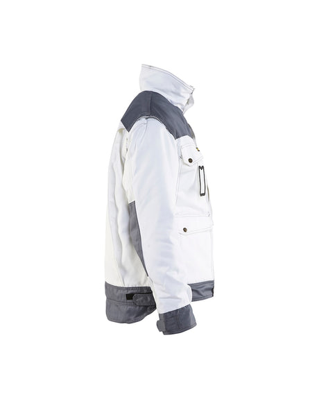 Blaklader Painters Lined Jacket 4865 #colour_white-grey