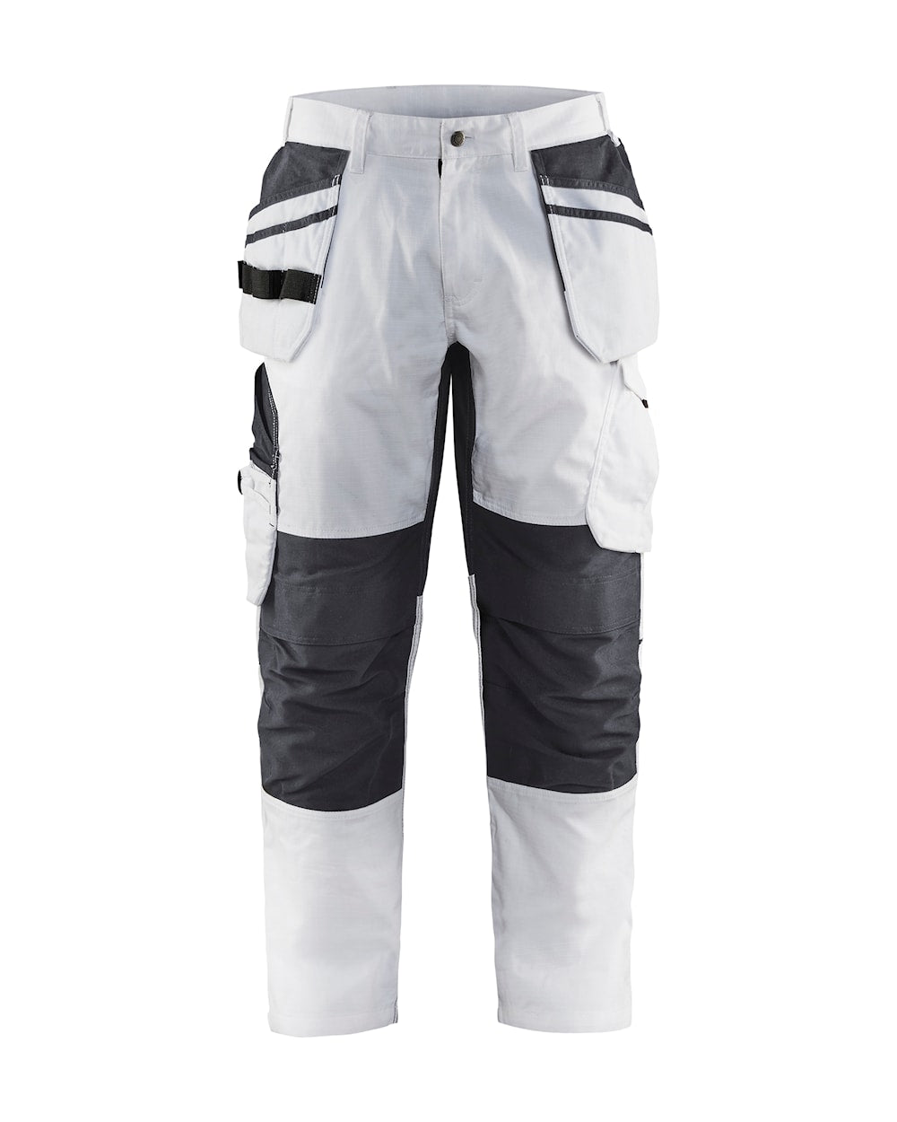 Blaklader Painters Trousers with Stretch 1096 #colour_white-dark-grey