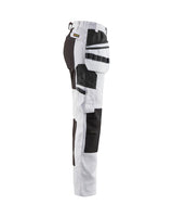 Blaklader Women's Painter Trousers with Stretch 7910 #colour_white-black