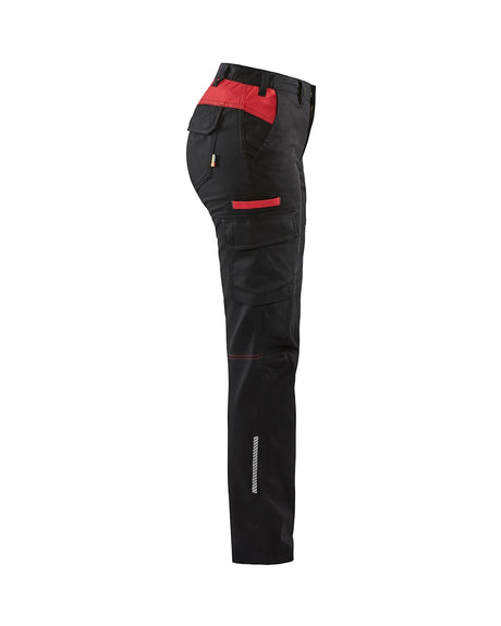 Blaklader Women's Industry Trousers Stretch 7144 #colour_black-red