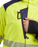 Blaklader Shell Jacket Hi-Vis 4435 #colour_hi-vis-yellow-navy-blue