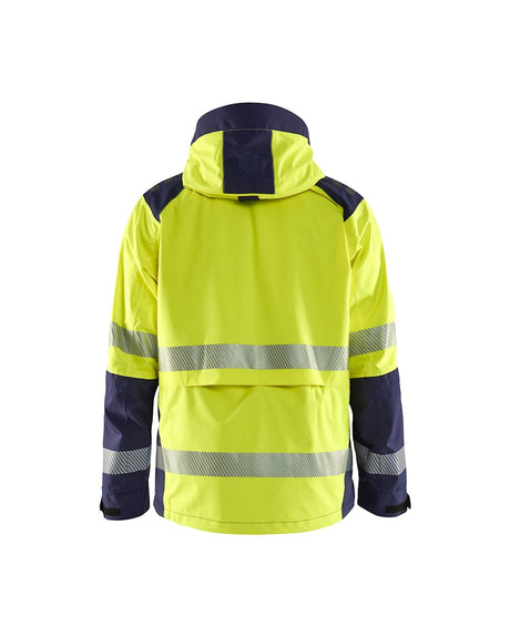 Blaklader Shell Jacket Hi-Vis 4435 #colour_hi-vis-yellow-navy-blue