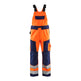 Blaklader Hi-Vis Bib Trousers 2660 - Orange/Navy Blue