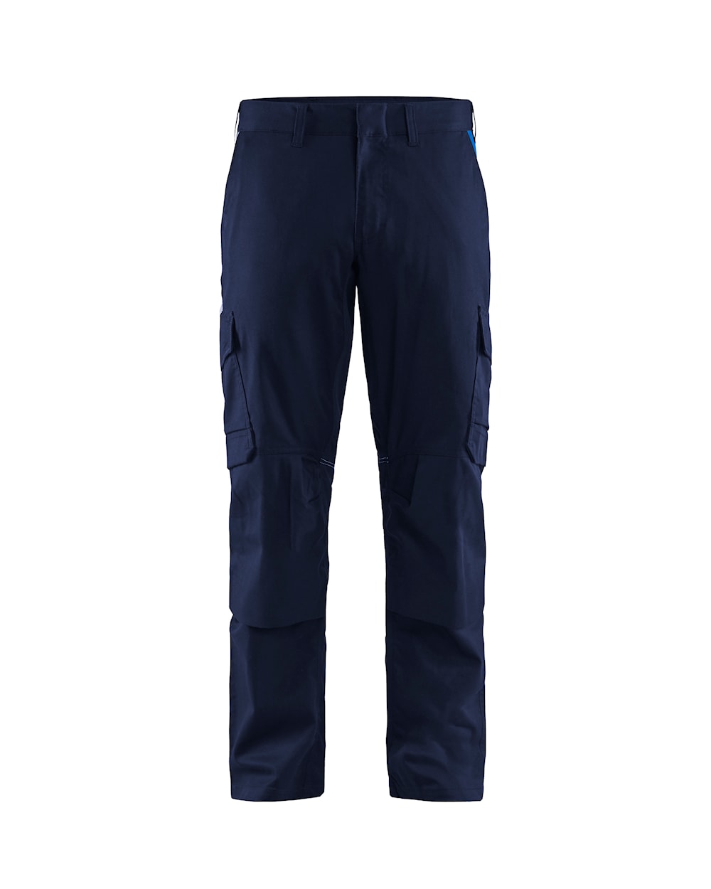 Blaklader Industry Trousers Stretch with Knee Pad Pockets 1448 #colour_navy-blue-cornflower-blue