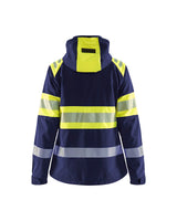 Blaklader Women's Softshell Jacket Hi-Vis 4404 #colour_navy-blue-hi-vis-yellow