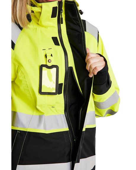 Blaklader Women's Hi-Vis Shell Jacket 4904 #colour_hi-vis-yellow-black