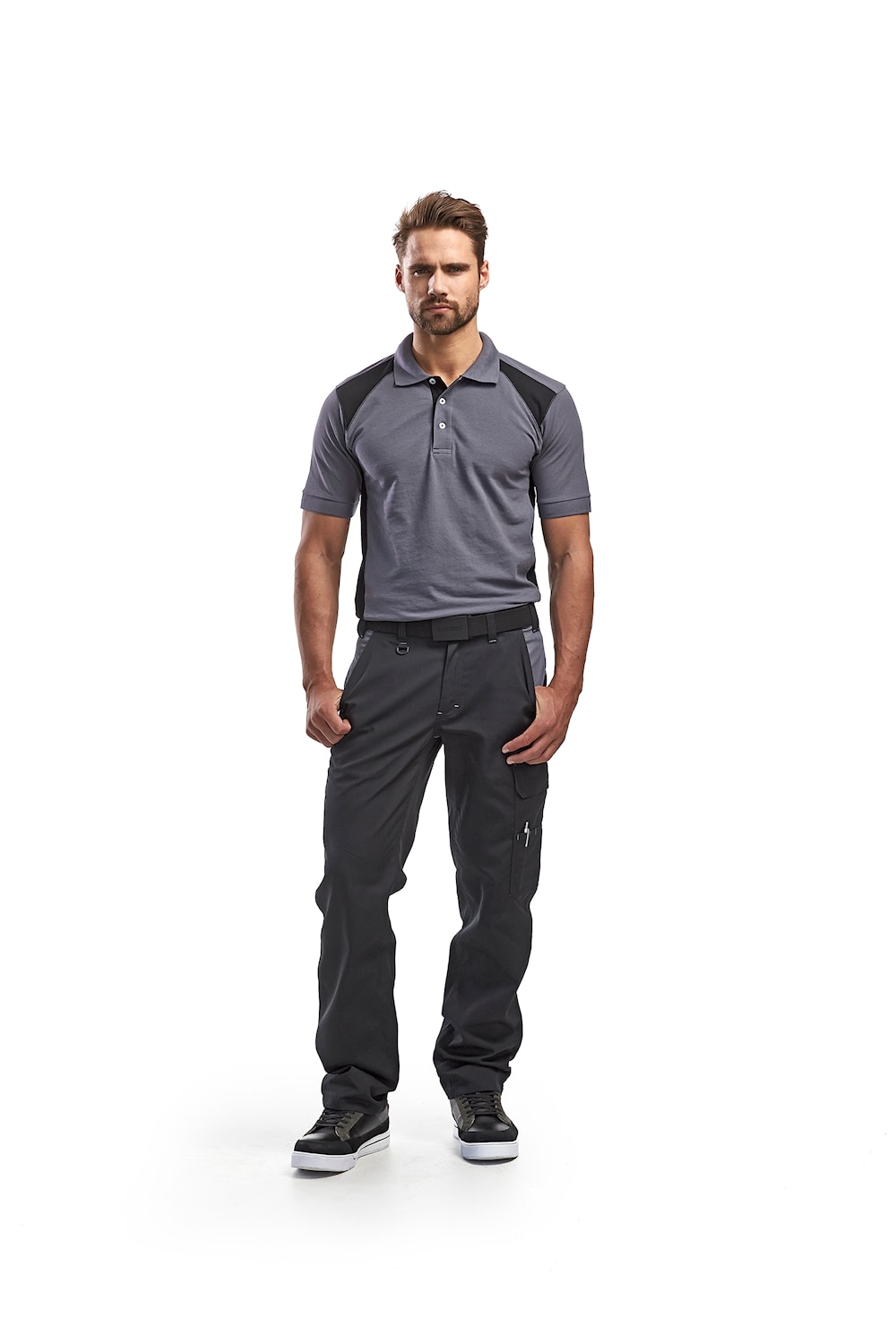 Blaklader Industry Trousers 14041800 - Black/Grey #colour_black-grey