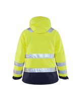 Blaklader Women's Hi-Vis Winter Jacket 4872 #colour_hi-vis-yellow-navy-blue