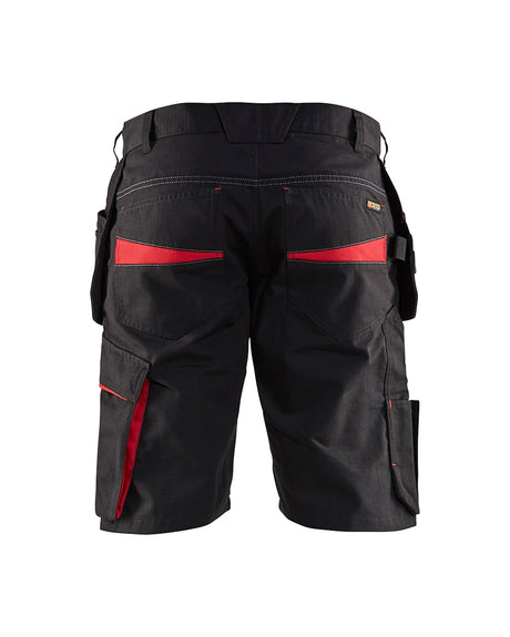 Blaklader Service Shorts with Nailpockets 1494 #colour_black-red