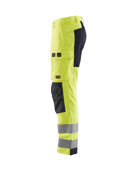 Blaklader Trousers Multinorm Inherent with Stretch 1788 #colour_hi-vis-yellow-navy-blue