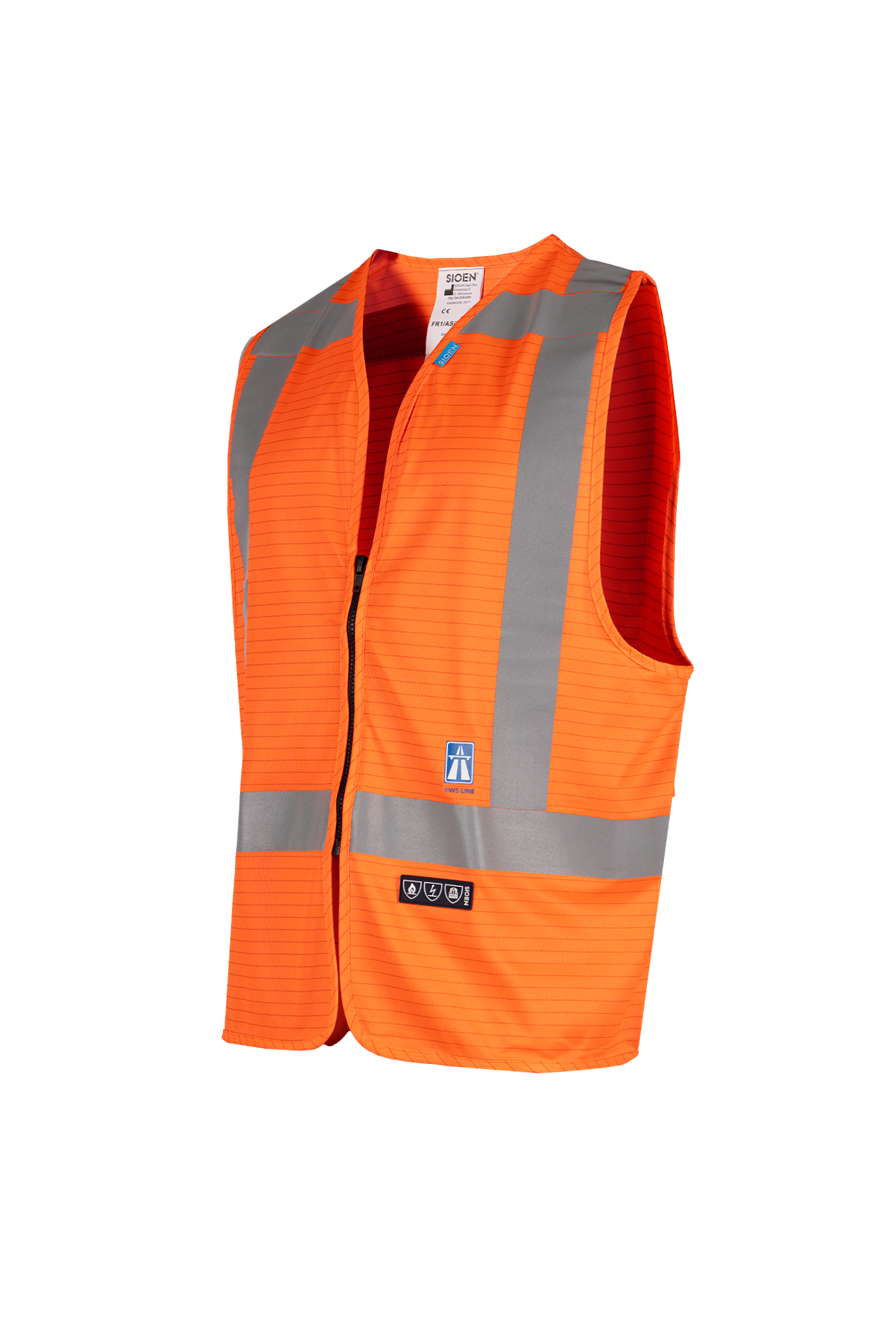 Sioen Sarvan Flame Retardant And Anti-Static Hi-Vis Waistcoat (Rws)
