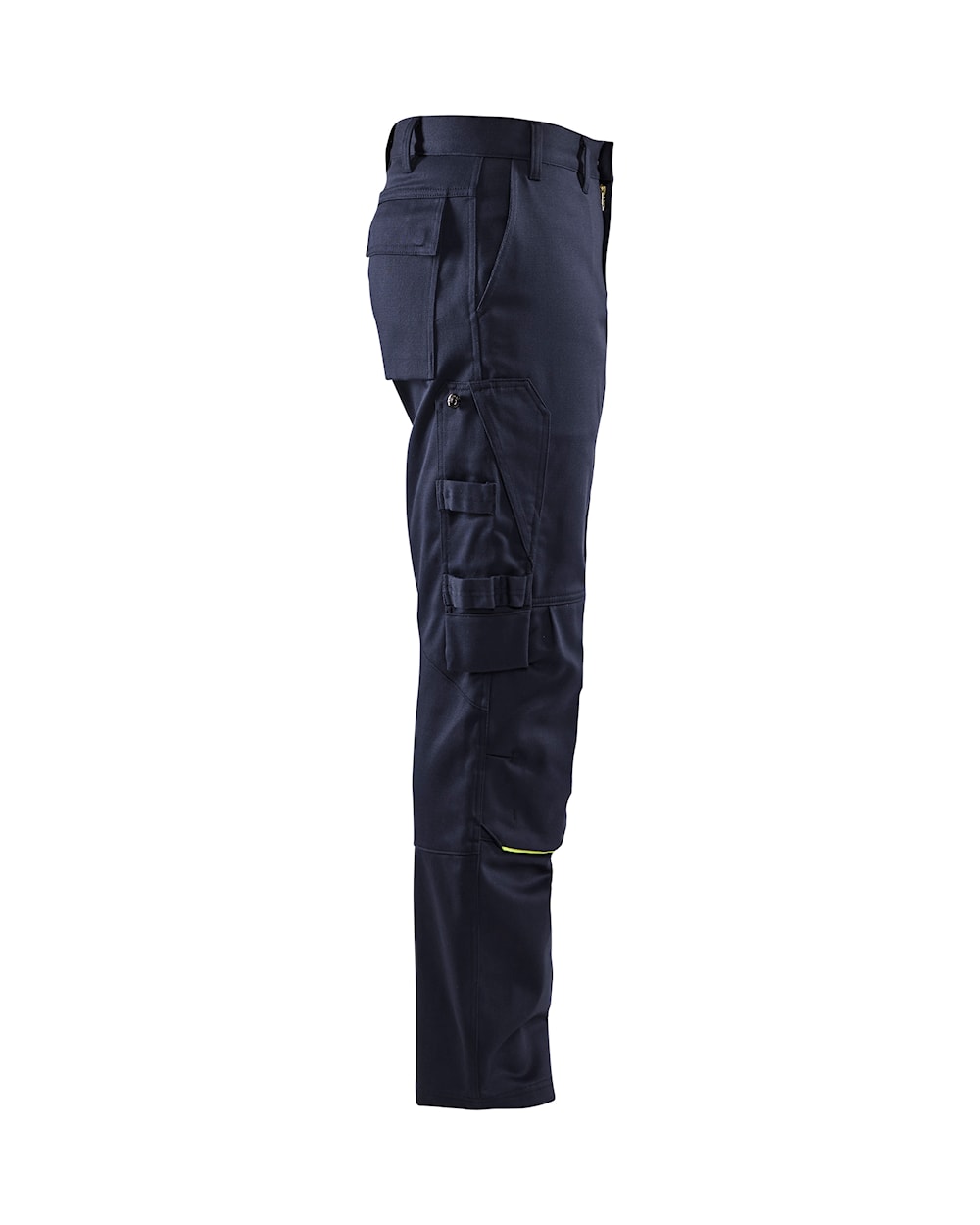 Blaklader Welding Trousers 1701 #colour_navy-blue-hi-vis-yellow