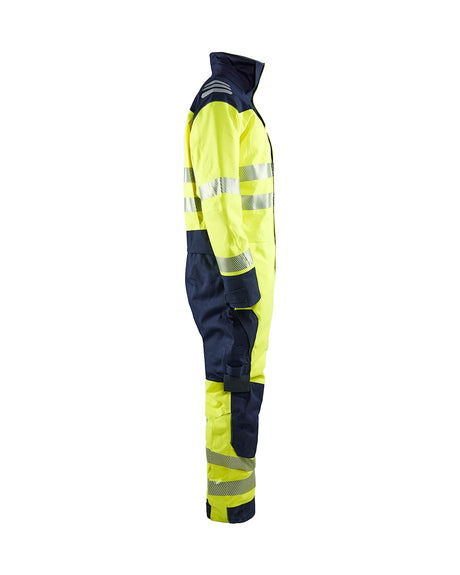 Blaklader Multinorm Winter Overall 6317 #colour_hi-vis-yellow-navy-blue