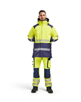 Blaklader Winter Parka Hi-Vis 4457 #colour_hi-vis-yellow-navy-blue