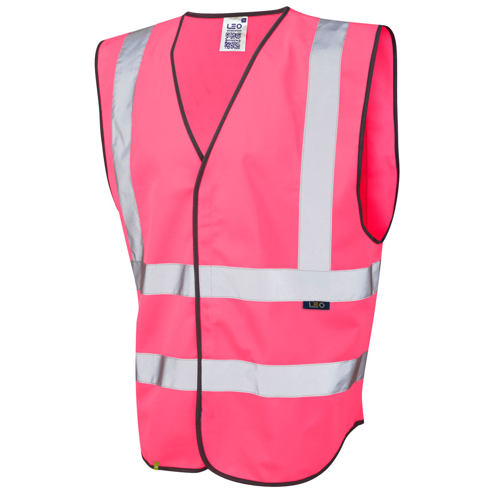 Leo Workwear PILTON Leo EcoViz Reflective Waistcoat - Pink