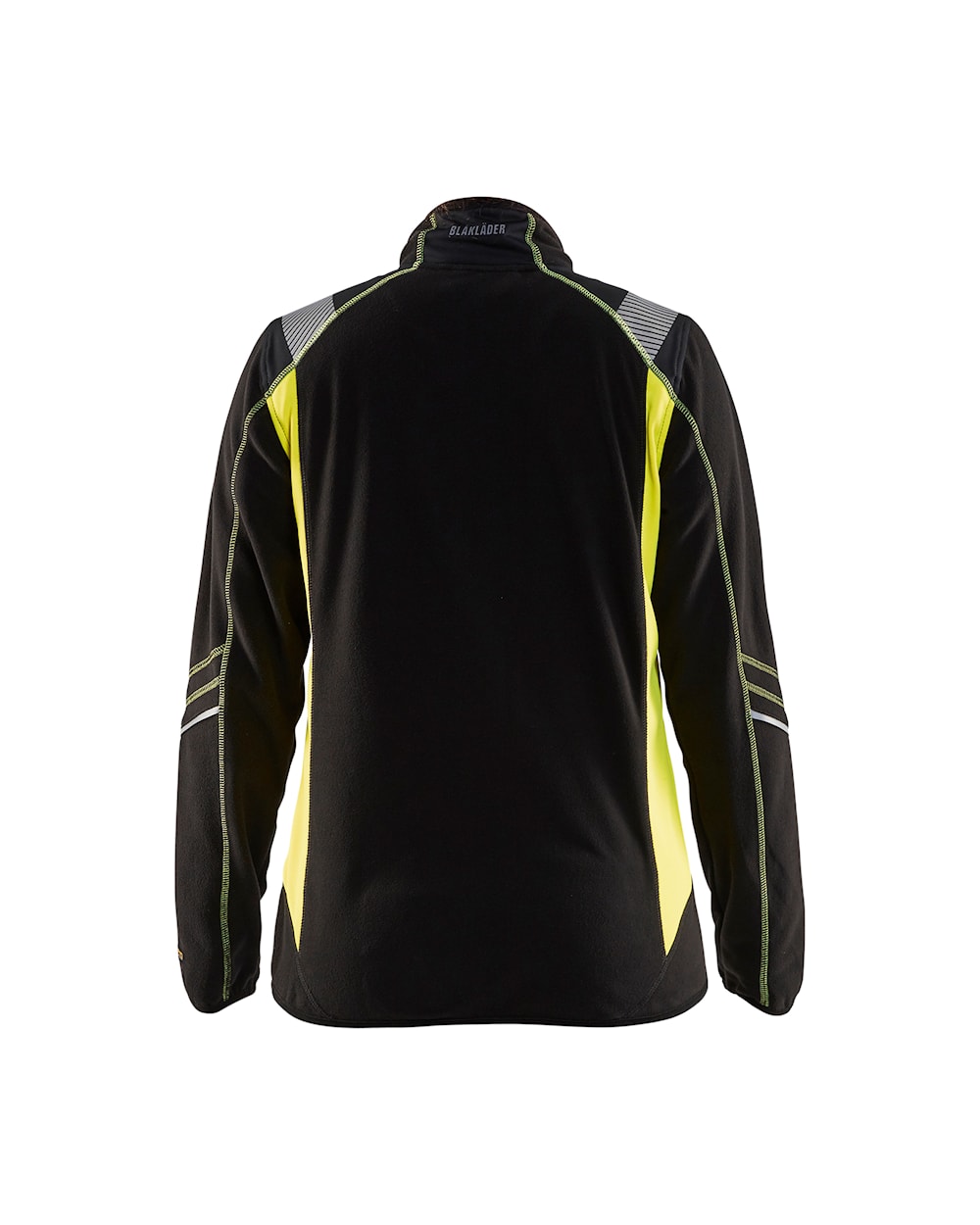 Blaklader Women's Microfleece Jacket 4973 #colour_black-hi-vis-yellow