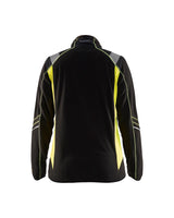 Blaklader Women's Microfleece Jacket 4973 #colour_black-hi-vis-yellow