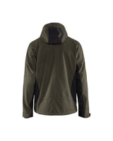 Blaklader Softshell Jacket with Hood 4753 #colour_dark-olive-green-black