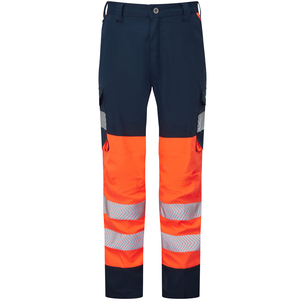 WINSWELL Leo EcoViz Womens Lightweight Polyester Stretch Cargo Trousers Hi Vis Stretch Workwear Knee Pad Pockets Multiple Sizes 6–26 S R