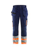 Blaklader Hi-Vis Trousers 15291860 - Navy Blue/Hi-Vis Orange