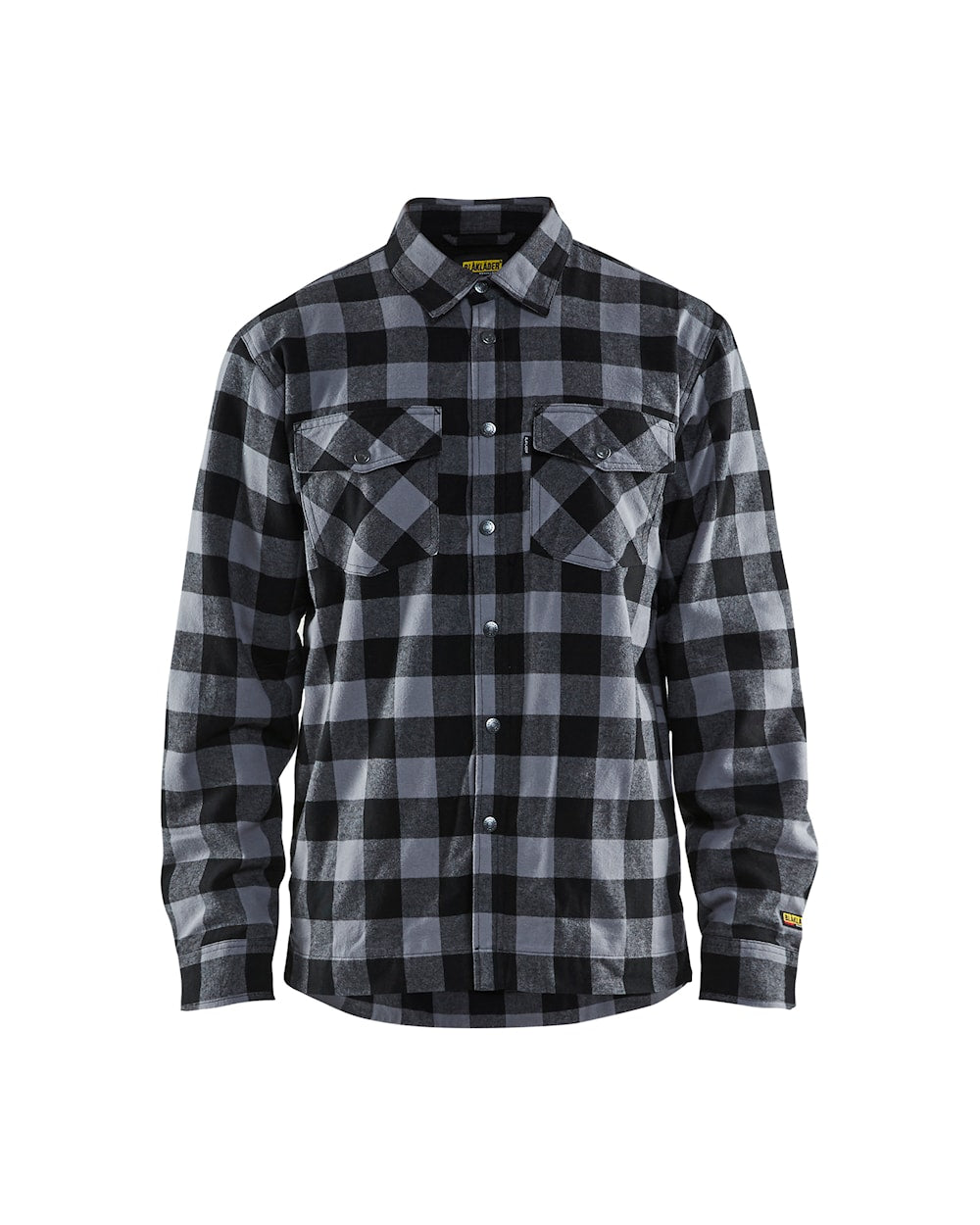 Blaklader Lined Flannel Shirt 3225 #colour_dark-grey-black