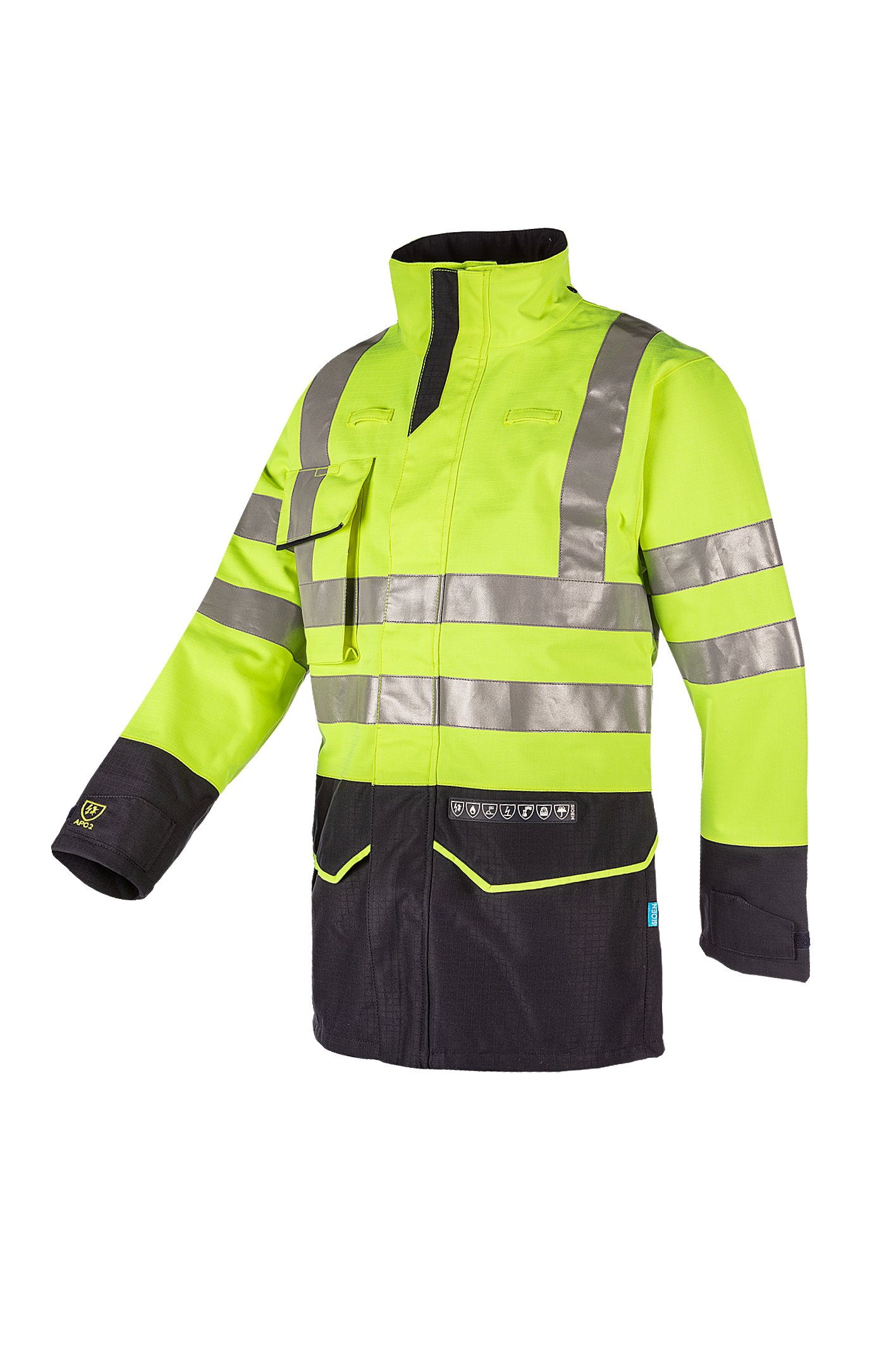 Sioen Nash Hi-Vis Rain Jacket With Arc Protection (Apc 2)