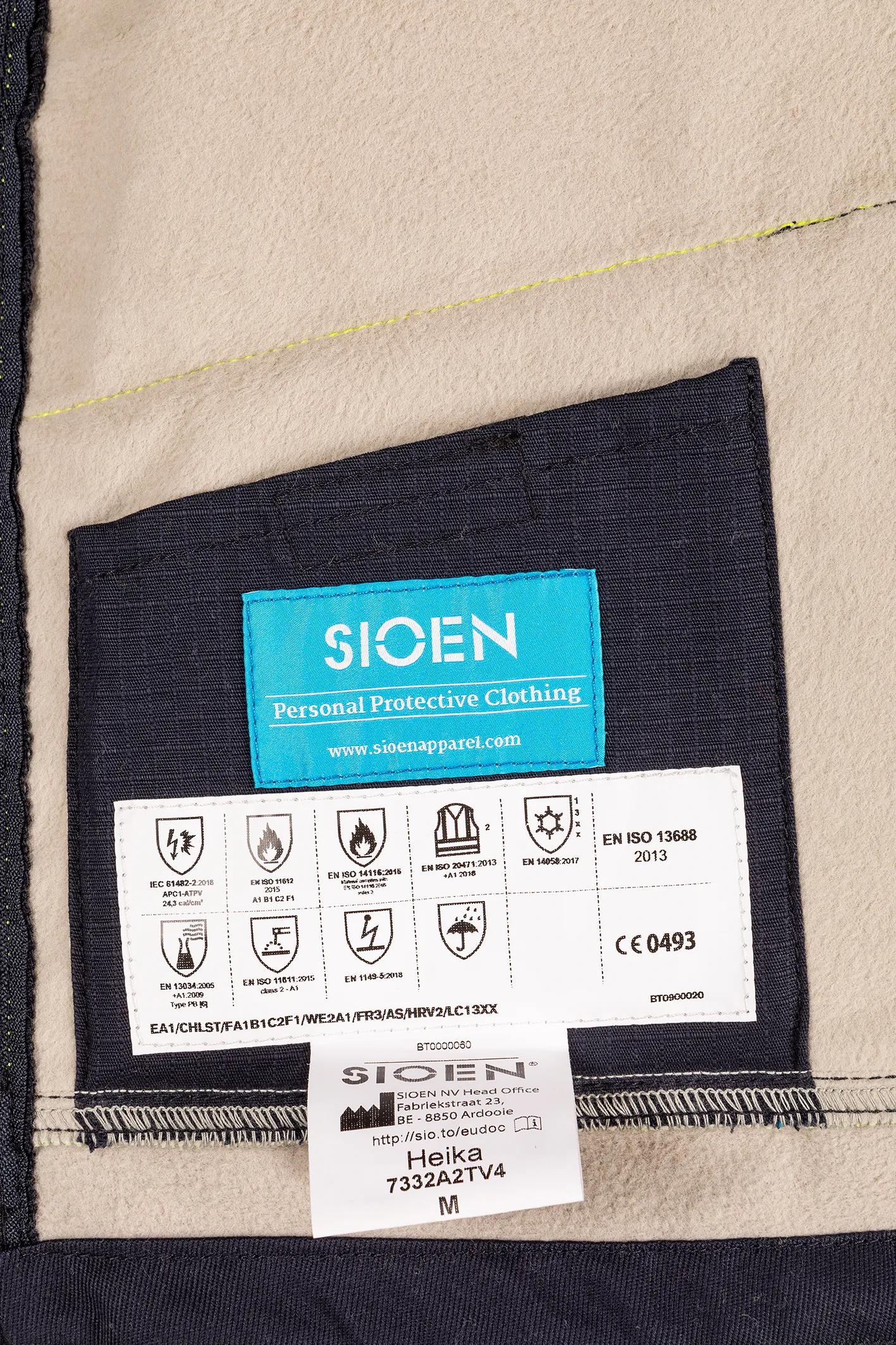 Sioen Heika Hi-Vis Ladies Softshell With Arc Protection