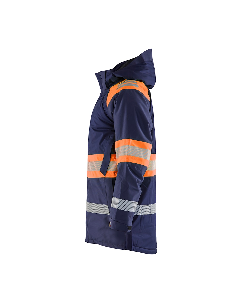 Blaklader Winter Parka Hi-Vis 4485 #colour_navy-blue-orange