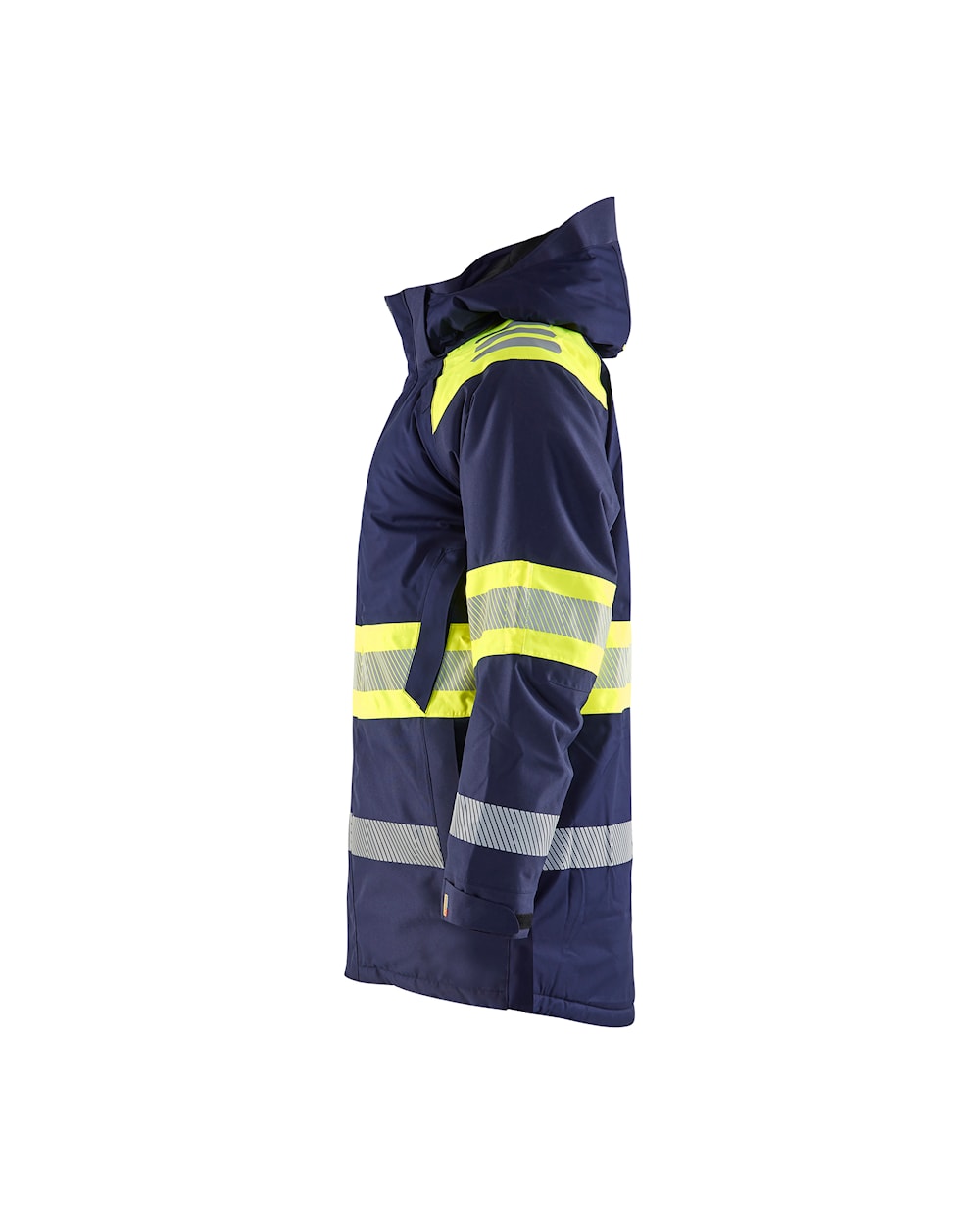 Blaklader Winter Parka Hi-Vis 4485 #colour_navy-blue-hi-vis-yellow