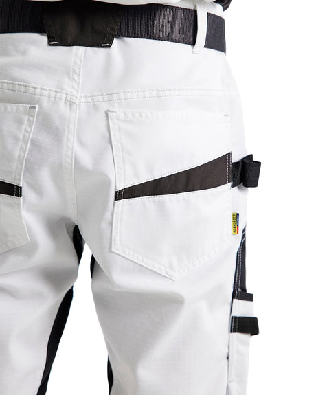 Blaklader Painter's Shorts with Stretch 1094 #colour_white-dark-grey