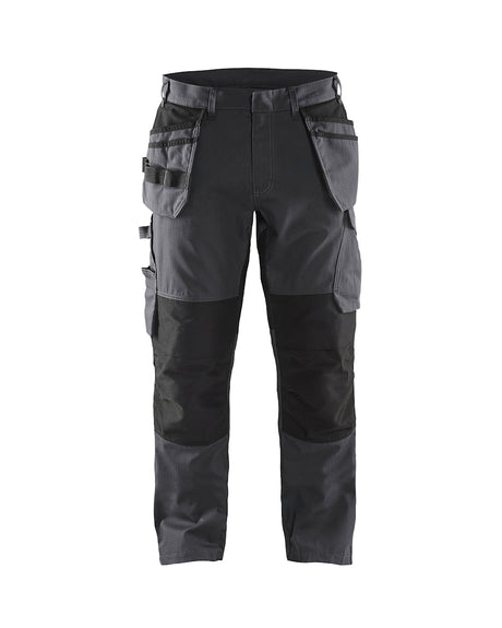 Blaklader Service Trousers with Stretch And Nail Pockets 1496 #colour_mid-grey-black