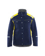 Blaklader Winter Jacket 4915 #colour_navy-blue-hi-vis-yellow