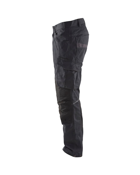 Blaklader Service Trousers with Stretch 1495 #colour_black-dark-grey