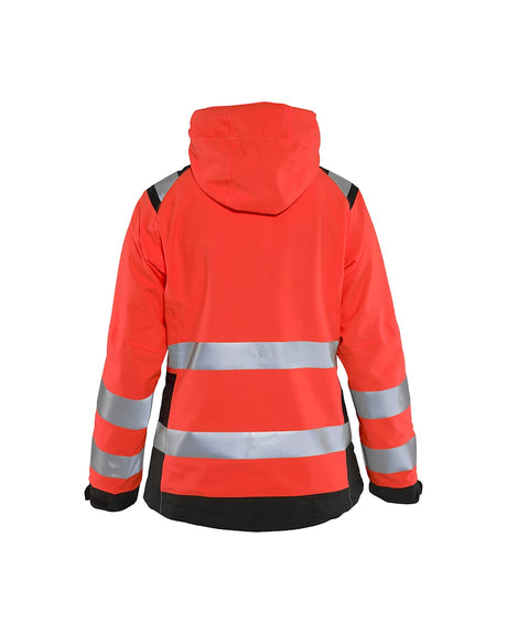 Blaklader Women's Hi-Vis Shell Jacket 4904 #colour_red-hi-vis-black