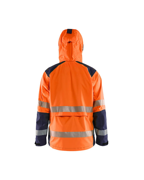 Blaklader Shell Jacket Hi-Vis 4435 #colour_orange-navy-blue