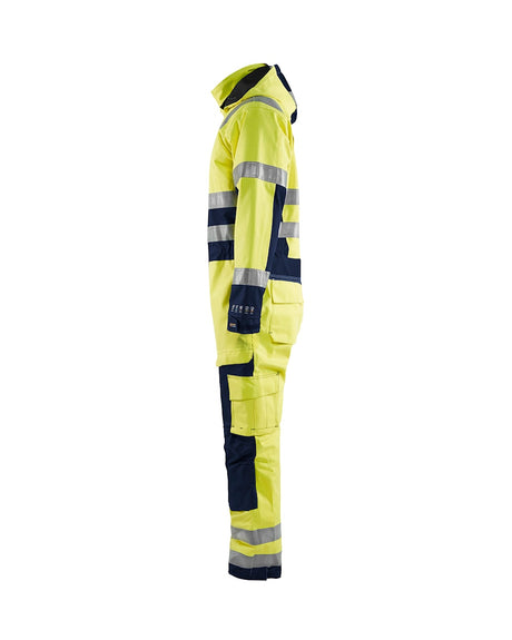 Blaklader Multinorm Winter Overall 6368 #colour_hi-vis-yellow-navy-blue