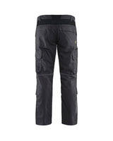 Blaklader Industry Trousers Stretch with Knee Pad Pockets 1448 #colour_mid-grey-black