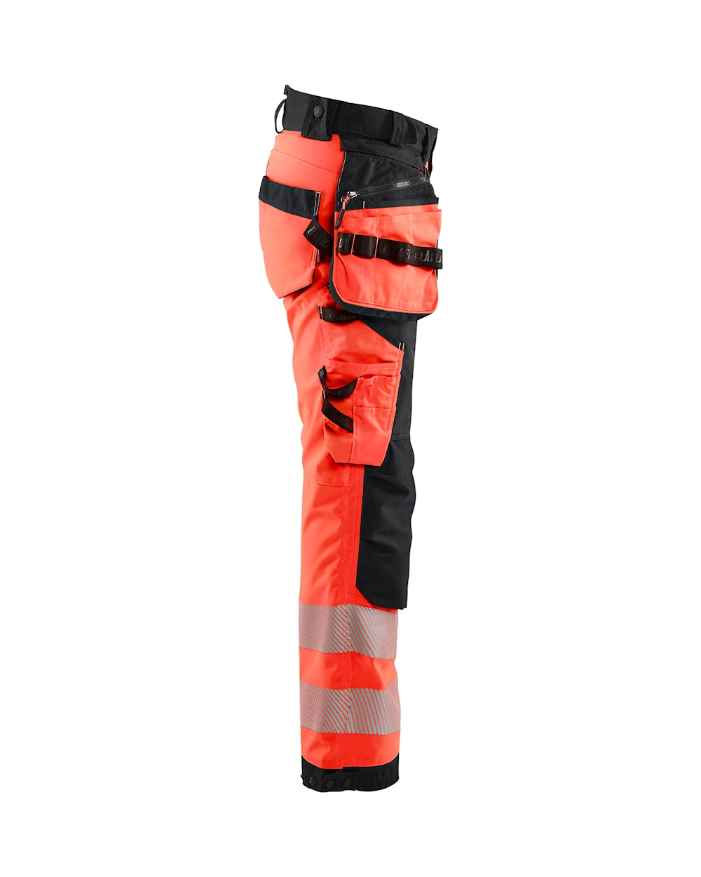 Blaklader Softshell Hi-Vis Trousers Women 7118 #colour_red-hi-vis-black