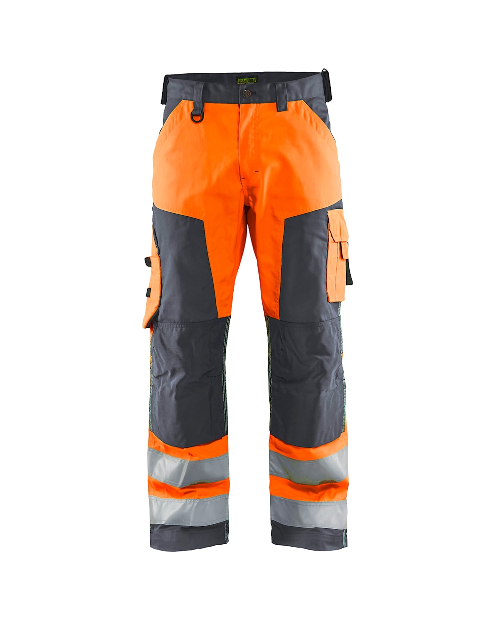 Blaklader Hi-Vis Trousers without Nail Pockets 1566 - Hi-Vis Orange/Mid Grey