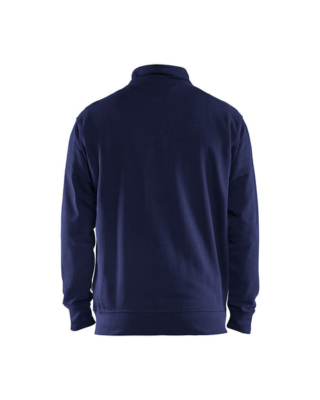 Blaklader Half-Zip 2-Tone Sweatshirt 3353 - Navy Blue/Hi-Vis Yellow