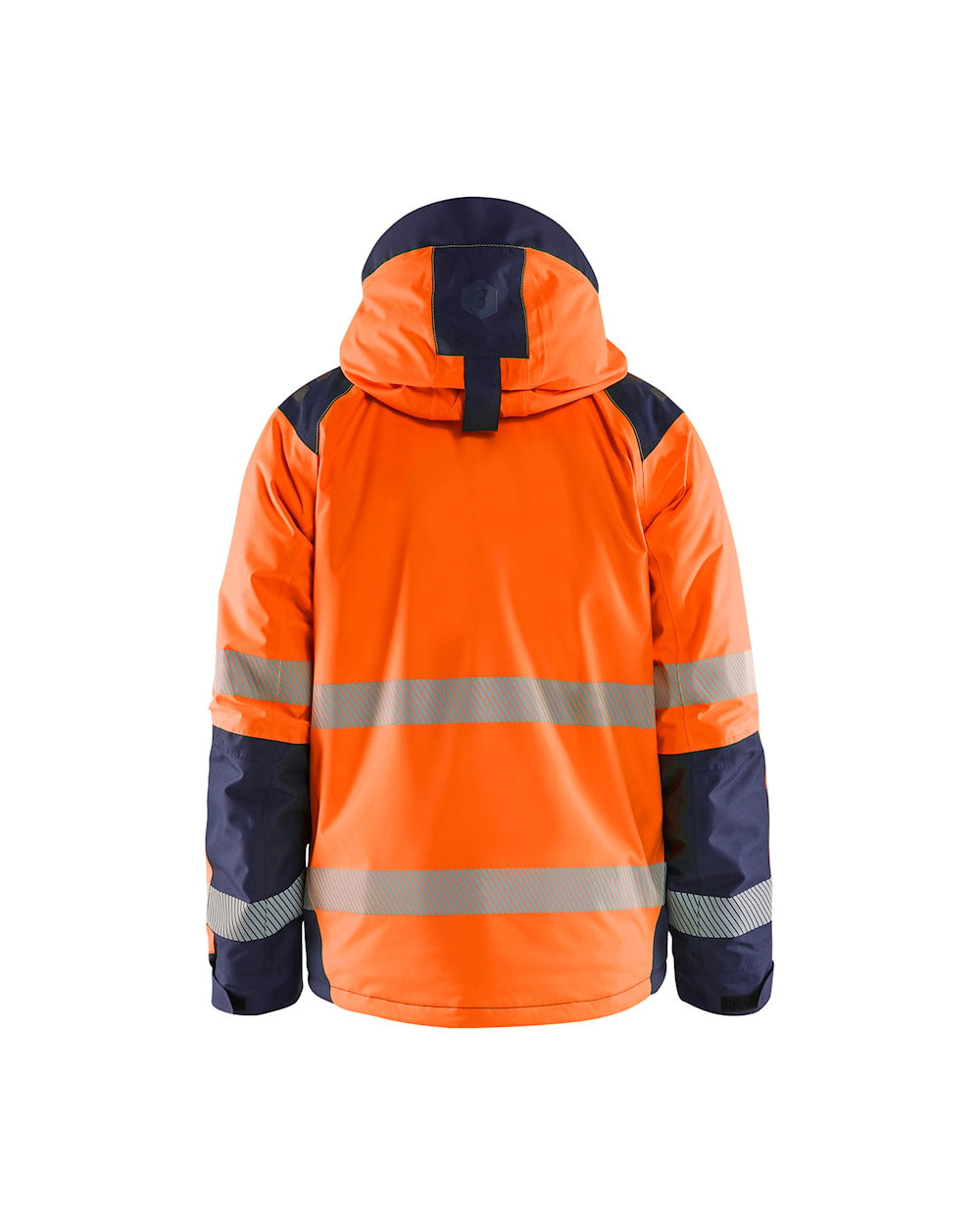 Blaklader Winter Jacket Hi-Vis 4455 #colour_orange-navy-blue