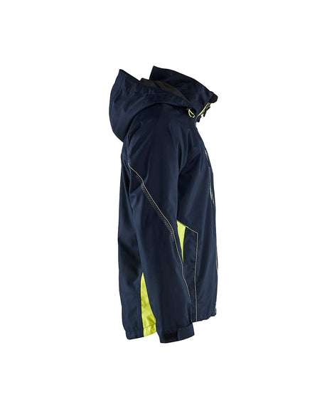 Blaklader Shell Jacket 4790 #colour_dark-navy-blue-hi-vis-yellow