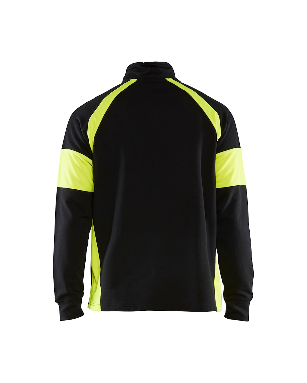 Blaklader Sweatshirt with Hi-Vis Panels 3550 #colour_black-hi-vis-yellow