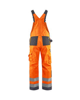 Blaklader Hi-Vis Bib Trousers 2660 - Hi-Vis Orange/Mid Grey