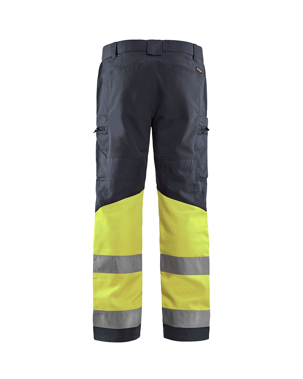 Blaklader Hi-Vis Trousers with Stretch 1551 - Mid Grey/Hi-Vis Yellow